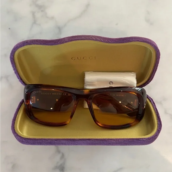 Gucci GG1251S 002 Sunglasses - Havana Yellow - Picture 2 of 6